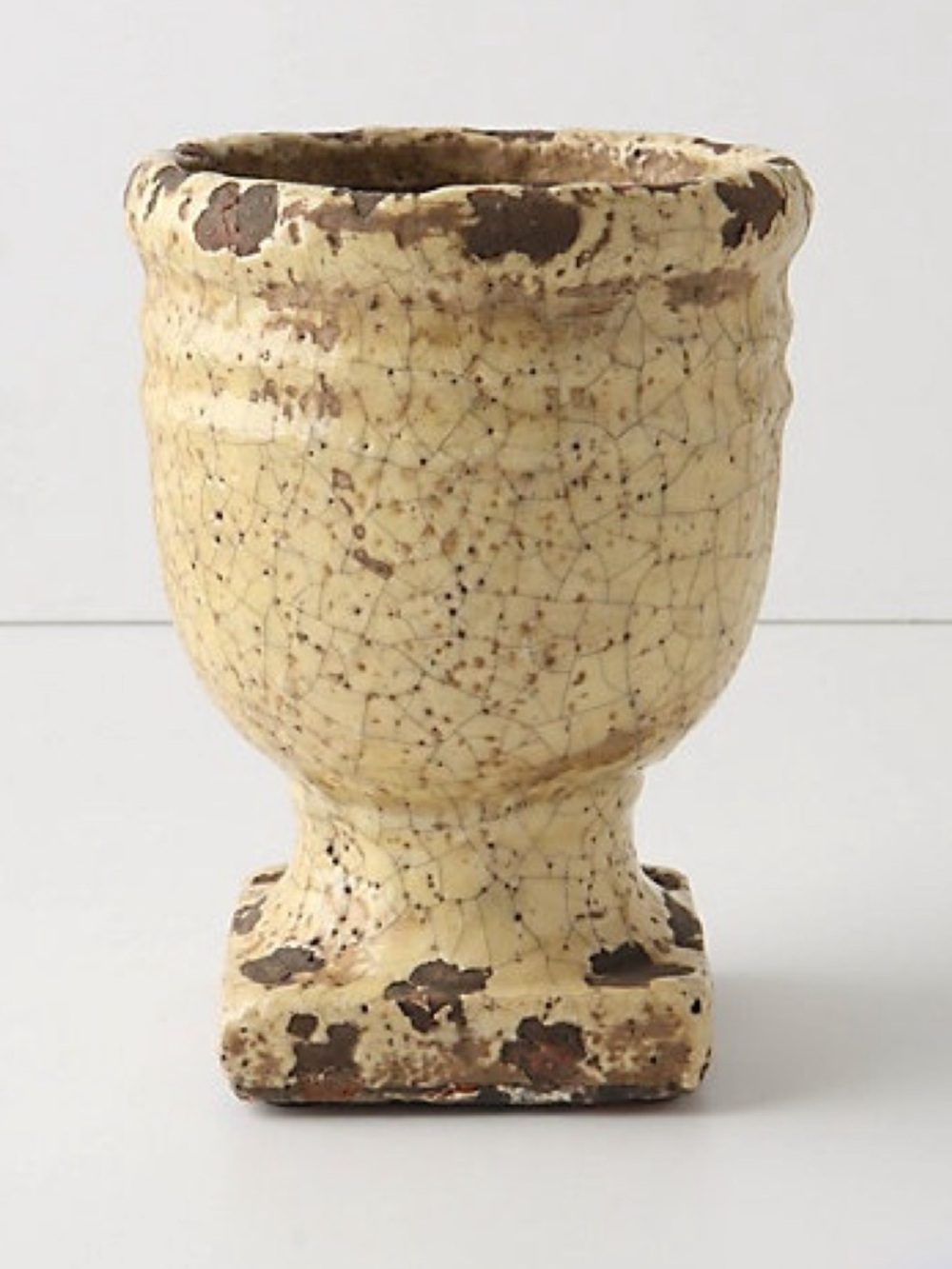 Anthropologie Aged Herb Pot, Pedestal